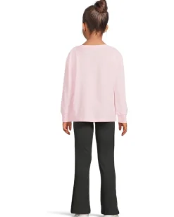 adidas Kids Graphic Tee Flare Pant Set (Toddler/Little Kid)