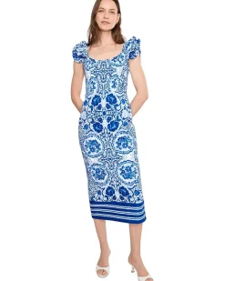 Adrianna Papell Column Midi Dress Women's