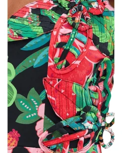 Adrianna Papell 3D Floral Print Midi Dress Women's