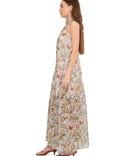 Avec Les Filles Drop Waist High Collar Sleeveless Maxi Women's