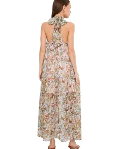 Avec Les Filles Drop Waist High Collar Sleeveless Maxi Women's