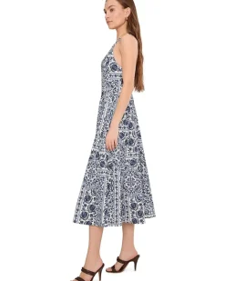 Avec Les Filles Racer Paneled Midi Dress Women's