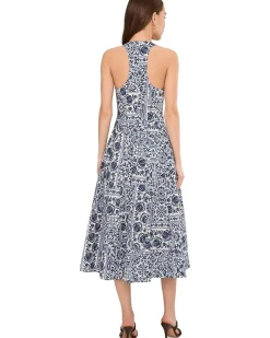 Avec Les Filles Racer Paneled Midi Dress Women's