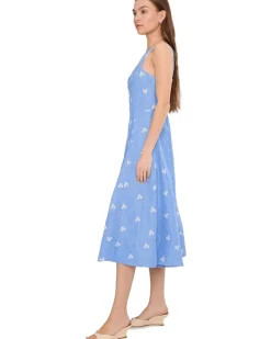 Avec Les Filles Sleeveless Sweetheart Midi Dress Women's