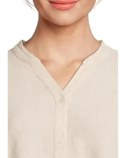 Barefoot Dreams Linen Blend Blouse Women's