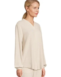 Barefoot Dreams Linen Blend Blouse Women's