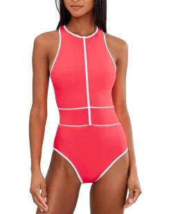 BECCA Sport Mode Shannon High Neck Zip One-Piece Women's