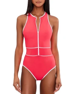 BECCA Sport Mode Shannon High Neck Zip One-Piece Women's