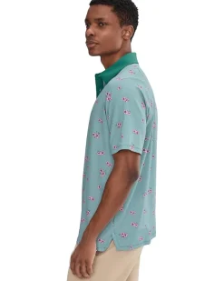 Callaway Azalea Gingham Print Polo Men's