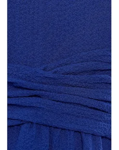 Calvin Klein High Neck Twist Front Gauze Dress Women's