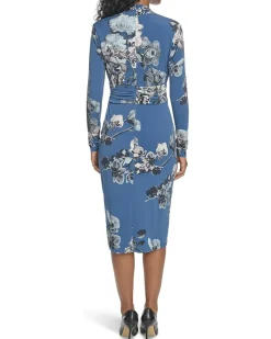 Calvin Klein Ong Sleeve Floral Jersey Aline Women's