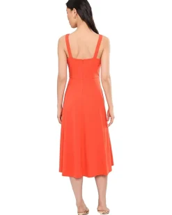 Calvin Klein Scuba Crepe Square Neck A-Line Dress Women's