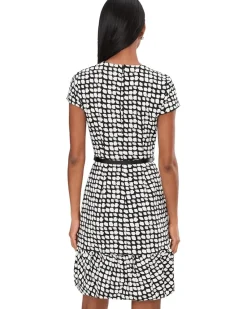 Calvin Klein Short Sleeve Belted Bubble Aline Women's