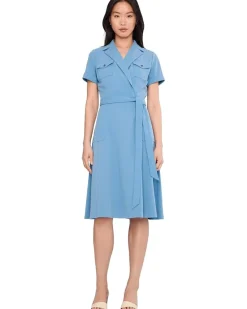 Calvin Klein Short Sleeve Self Tie Jacket Dress Women's