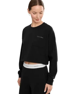 Calvin Klein Underwear Logo Jersey Long Sleeve Crop Women's