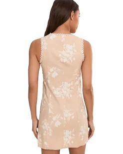 CeCe Sleeveless Button Down Fitted Mini Dress Women's