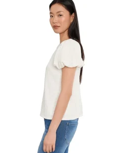 CeCe Textured Knit Bubble Sleeve Top Women's