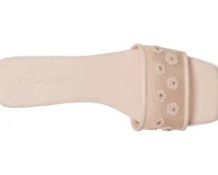 COACH Flat Sandals With Tea Rose Women's