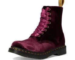 Dr. Martens Vegan 1460 Pascal Velvet Lace-Up Boots Women's