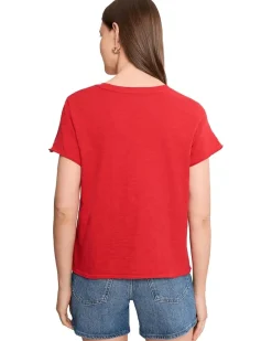 Elliott Lauren Garment Dye Tees - Short Sleeve Crew Neck Tee Women's