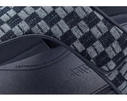 FitFlop F-Mode Go Adj. Checkerboard-Denim Toe-Post Sandals Women's