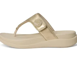 FitFlop F-Mode Go Beadie-Button Adj. Flatform Toe/Post Sandals Women's