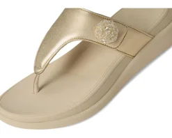 FitFlop F-Mode Go Beadie-Button Adj. Flatform Toe/Post Sandals Women's