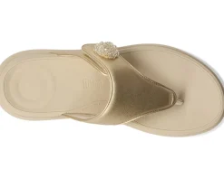FitFlop F-Mode Go Beadie-Button Adj. Flatform Toe/Post Sandals Women's
