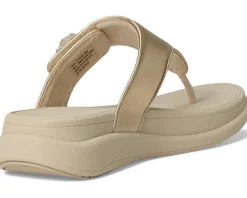 FitFlop F-Mode Go Beadie-Button Adj. Flatform Toe/Post Sandals Women's