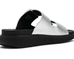 FitFlop Gen FF Buckle Tumbled Leather Two Bar Slides Women's