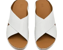FitFlop Lulu Lux Graphic-weave Leather Cross Slides Women's