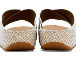 FitFlop Lulu Lux Graphic-weave Leather Cross Slides Women's