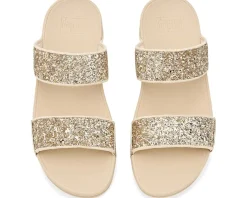 FitFlop Lulu Multi-Tonal Glitter Slides Women's