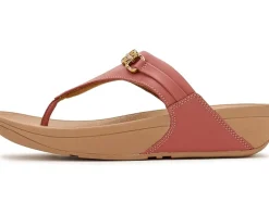 FitFlop Lulu Square-Chain Leather Toe-Post Sandals Women's