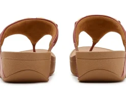 FitFlop Lulu Square-Chain Leather Toe-Post Sandals Women's