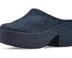 FitFlop Platfforms Denim Heeled Mules Women's