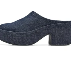 FitFlop Platfforms Denim Heeled Mules Women's