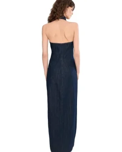 7 For All Mankind Halter Long Shirt Dress Women's