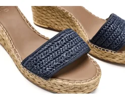Franco Sarto Clemens Raffia Espadrille Wedge Heel Sandals Women's