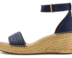 Franco Sarto Clemens Raffia Espadrille Wedge Heel Sandals Women's