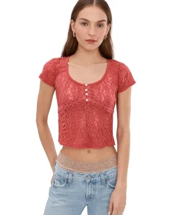 Free People Claro Short Sleeve Tee Women's