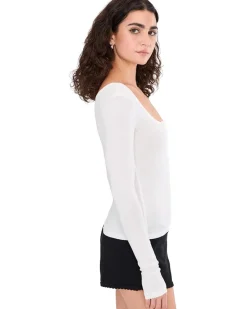 Free People End Game Pointelle Long Sleeve Women's