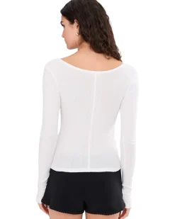 Free People End Game Pointelle Long Sleeve Women's