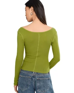 Free People End Game Pointelle Long Sleeve Women's