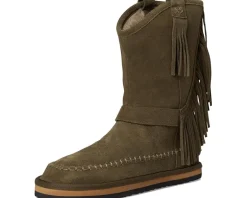 Free People Faye Fringe Pull-On Boots Women's
