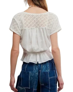 Free People Glimmer Embroidered Top Women's