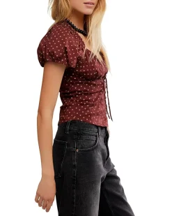 Free People Summer Printed Blouse Women's
