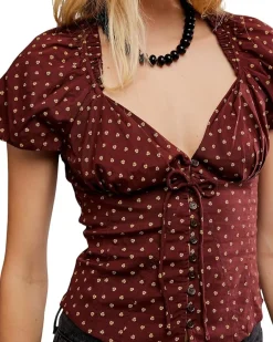 Free People Summer Printed Blouse Women's