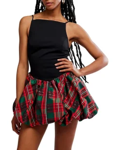 Free People Tinsel Kiss Plaid Mini Women's