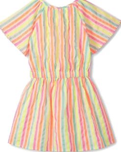Hatley Kids Neon Summer Stripes Woven Play Dress (Toddler/Little Kid/Big Kid)